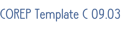 COREP Template C 09.03
